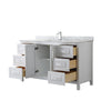 Custom image for White with Polished Chrome Trim / White Carrara Marble / No Mirror