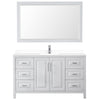 Custom image for White with Polished Chrome Trim / White Cultured Marble / 58