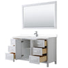 Custom image for White with Polished Chrome Trim / White Cultured Marble / 58