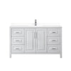 Custom image for White with Polished Chrome Trim / White Cultured Marble / No Mirror