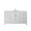 Custom image for White with Polished Chrome Trim / White Quartz / No Mirror