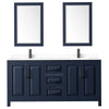 Custom image for Dark Blue with Matte Black Trim / White Cultured Marble / 24