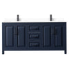 Custom image for Dark Blue with Matte Black Trim / White Cultured Marble / No Mirror