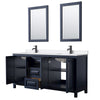 Custom image for Dark Blue with Matte Black Trim / White Quartz / 24