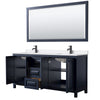 Custom image for Dark Blue with Matte Black Trim / White Quartz / 70