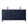 Custom image for Dark Blue with Matte Black Trim / White Quartz / No Mirror