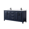 Custom image for Dark Blue with Matte Black Trim / White Quartz / No Mirror