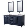 Custom image for Dark Blue with Matte Black Trim / White Quartz / 24