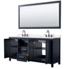 Custom image for Dark Blue with Matte Black Trim / White Quartz / 70