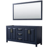 Custom image for Dark Blue with Brushed Gold Trim / 70