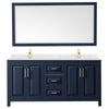 Custom image for Dark Blue with Brushed Gold Trim / Giotto Quartz / 70