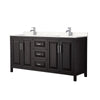 Custom image for Dark Espresso with Polished Chrome Trim / Carrara Cultured Marble / No Mirror