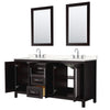 Custom image for Dark Espresso with Polished Chrome Trim / Carrara Cultured Marble / 24