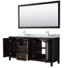 Custom image for Dark Espresso with Polished Chrome Trim / White Carrara Marble / 70
