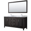 Custom image for Dark Espresso with Polished Chrome Trim / White Carrara Marble / 70