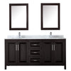 Custom image for Dark Espresso with Polished Chrome Trim / White Carrara Marble / Medicine Cabinets