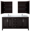 Custom image for Dark Espresso with Polished Chrome Trim / White Carrara Marble / Medicine Cabinets