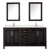 Custom image for Dark Espresso with Polished Chrome Trim / Giotto Quartz / Medicine Cabinets
