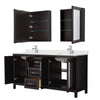 Custom image for Dark Espresso with Polished Chrome Trim / Giotto Quartz / Medicine Cabinets
