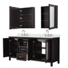 Custom image for Dark Espresso with Polished Chrome Trim / Giotto Quartz / Medicine Cabinets