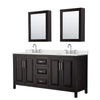 Custom image for Dark Espresso with Polished Chrome Trim / Giotto Quartz / Medicine Cabinets