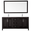 Custom image for Dark Espresso with Polished Chrome Trim / White Cultured Marble / 70
