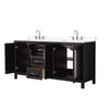Custom image for Dark Espresso with Polished Chrome Trim / White Cultured Marble / No Mirror