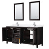 Custom image for Dark Espresso with Polished Chrome Trim / White Quartz / 24