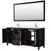 Custom image for Dark Espresso with Polished Chrome Trim / White Quartz / 70