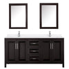 Custom image for Dark Espresso with Polished Chrome Trim / White Quartz / Medicine Cabinets