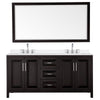 Custom image for Dark Espresso with Polished Chrome Trim / White Quartz / 70