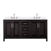 Custom image for Dark Espresso with Polished Chrome Trim / White Quartz / No Mirror