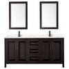 Custom image for Dark Espresso with Matte Black Trim / Carrara Cultured Marble / 24