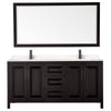 Custom image for Dark Espresso with Matte Black Trim / Carrara Cultured Marble / 70