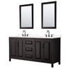 Custom image for Dark Espresso with Matte Black Trim / Carrara Cultured Marble / 24