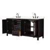 Custom image for Dark Espresso with Matte Black Trim / Carrara Cultured Marble / No Mirror