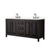 Custom image for Dark Espresso with Matte Black Trim / Carrara Cultured Marble / No Mirror