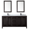 Custom image for Dark Espresso with Matte Black Trim / White Carrara Marble / 24