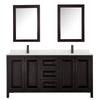 Custom image for Dark Espresso with Matte Black Trim / Giotto Quartz / Medicine Cabinets