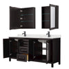 Custom image for Dark Espresso with Matte Black Trim / Giotto Quartz / Medicine Cabinets