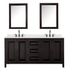 Custom image for Dark Espresso with Matte Black Trim / Giotto Quartz / Medicine Cabinets