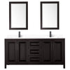 Custom image for Dark Espresso with Matte Black Trim / White Cultured Marble / 24