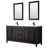 Custom image for Dark Espresso with Matte Black Trim / White Cultured Marble / 24