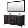 Custom image for Dark Espresso with Matte Black Trim / White Cultured Marble / 70