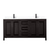 Custom image for Dark Espresso with Matte Black Trim / White Cultured Marble / No Mirror