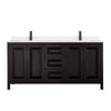 Custom image for Dark Espresso with Matte Black Trim / White Quartz / No Mirror