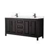 Custom image for Dark Espresso with Matte Black Trim / White Quartz / No Mirror