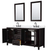 Custom image for Dark Espresso with Matte Black Trim / White Quartz / 24