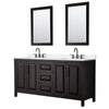 Custom image for Dark Espresso with Matte Black Trim / White Quartz / 24