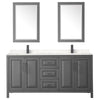 Custom image for Dark Gray with Matte Black Trim / Carrara Cultured Marble / 24